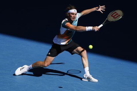 Ο Στέφανος Τσιτσιπάς στην αναμέτρηση με τον Περ στο Australian Open