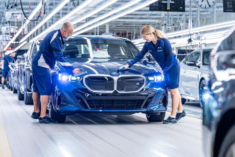 Production BMW 5 Series at BMW Group Plant Dingolfing 