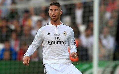 File photo dated 12-08-2014 of Real Madrid's Sergio Ramos. PRESS ASSOCIATION Photo. Issue date: Friday July 17th, 2015. Real Madrid coach Rafa Benitez is optimistic Sergio Ramos will remain at the club this summer despite ongoing reports linking the Spain defender with Manchester United. See PA story SOCCER Real Madrid. Photo credit should read Nick Potts/PA Wire.