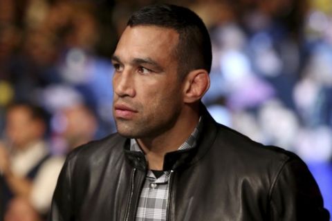 Former UFC Champ Fabricio Werdum is seen ringside at UFC 220, Saturday, January 20, 2018, in Boston. (AP Photo/Gregory Payan)
