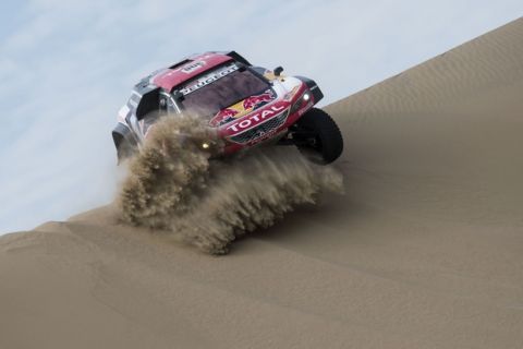 Cyril Despres (FRA) of Team Peugeot Total races during stage 02 of Rally Dakar 2018 from Pisco to Pisco on January 7, 2018