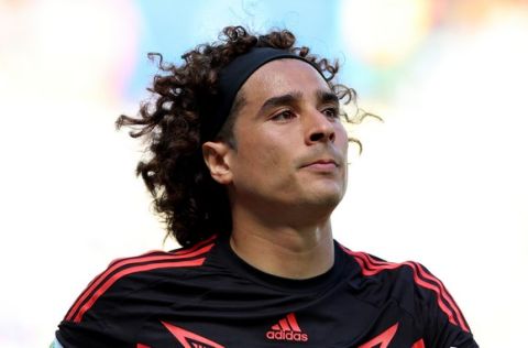FORTALEZA, BRAZIL - JUNE 29:  Goalkeeper Guillermo Ochoa of Mexico looks on during the 2014 FIFA World Cup Brazil Round of 16 match between Netherlands and Mexico at Castelao on June 29, 2014 in Fortaleza, Brazil.  (Photo by Dean Mouhtaropoulos/Getty Images)