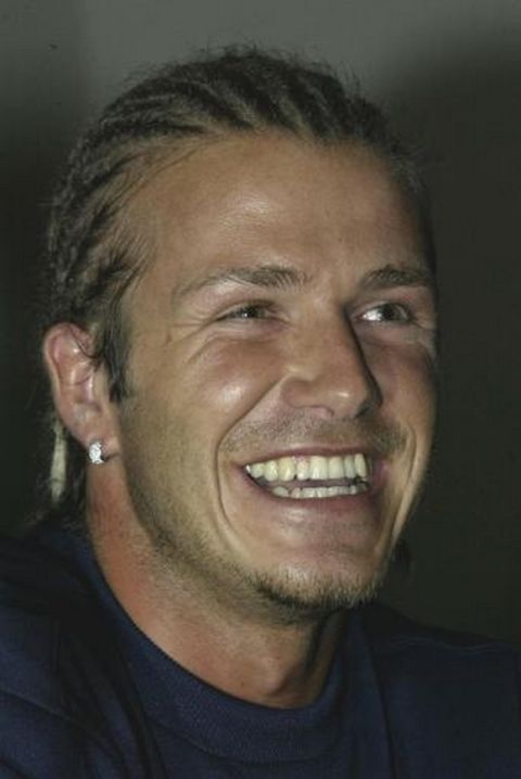 England captain David Beckham, during press confrence at Kingfisher confrence centre, in Durban prior to Thursday's game against South Africa.  * 29/5/03: Soccer ace David Beckham has lavished his sons with expensive birthday parties, showered them with designer clothes and even had their names tattooed on his body. Now the England captain and husband to former Spice Girl Victoria Beckham looks set to be voted Celebrity Dad of the Year. 31/07/2003: A third of Britons said they would like to see David Beckham's picture on their money as the Charles Dickens   10 note ceased to be legal tender, Thursday July 31, 2003.  Footballer David Beckham and wartime leader Winston Churchill are the figures most people would like to see on their banknotes, with 37% and 29% respectively voting for them.