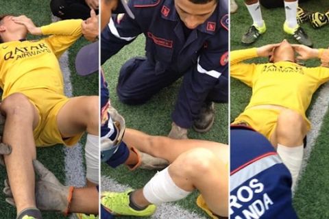 Ανατριχιαστική επαναφορά γονάτου στη θέση του σε τραυματία ποδοσφαιριστή