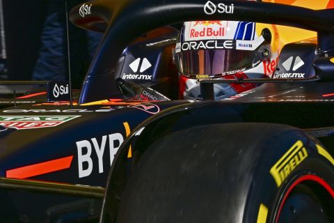 Dutch Formula One driver Max Verstappen of Red Bull Racing steers his car during the Formula One Hungarian Grand Prix auto race, at the Hungaroring racetrack in Mogyorod, near Budapest, Hungary, Sunday, July 23, 2023. (Marton Monus/Pool via AP)