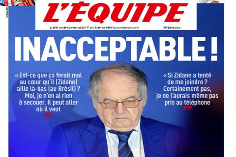 Το αιχμηρό πρωτοσέλιδο της Equipe για τον πρόεδρο της ποδοσφαιρικής Ομοσπονδίας της Γαλλίας