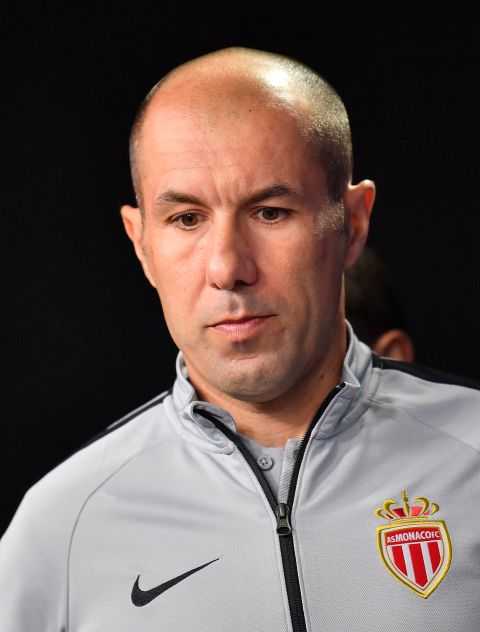 Monaco head coach Leonardo Jardim arrives for a press conference, a day ahead of the Champions League group A soccer match between Borussia Dortmund and AS Monaco in Dortmund, Germany, Tuesday, Oct. 2, 2018. (AP Photo/Martin Meissner)