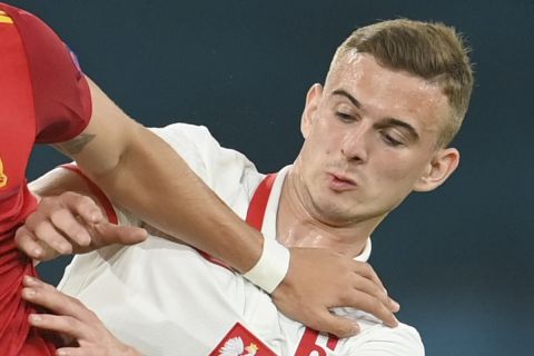 Ο Κάτσπερ Κοζλόβσκι της Πολωνίας σε στιγμιότυπο της αναμέτρησης με την Ισπανία για τη φάση των ομίλων του Euro 2020 στο "Καρτούχα", Σεβίλλη | Σάββατο 19 Ιουνίου 2021