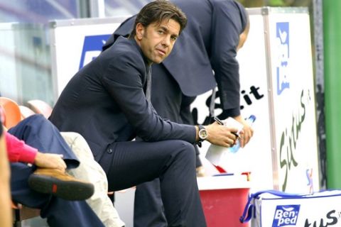 AC Milan's Alessandro Costacurta sits on the bench during an italian first division soccer match between AC Milan and Genoa, at the Luigi Ferraris stadium, in Genoa, Italy, Sunday, Aug. 26, 2007. (AP Photo/Italo Banchero)