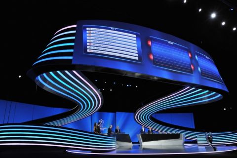 A general view of the UEFA Champions League group stage draw in Monaco 