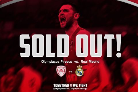 Ολυμπιακός: Εξαντλήθηκαν τα εισιτήρια για τον αγώνα με τη Ρεάλ Μαδρίτης