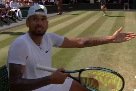 Wimbledon, ο Κύργιος τα έβαλε με θεατή: "Μου μιλάει την ώρα του αγώνα, αυτή που μοιάζει σαν να έχει πιει 700 ποτά"