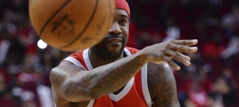 Houston Rockets guard Bobby Brown (6) is shown during an NBA basketball game Saturday, Oct. 21, 2017, in Houston. (AP Photo/George Bridges)