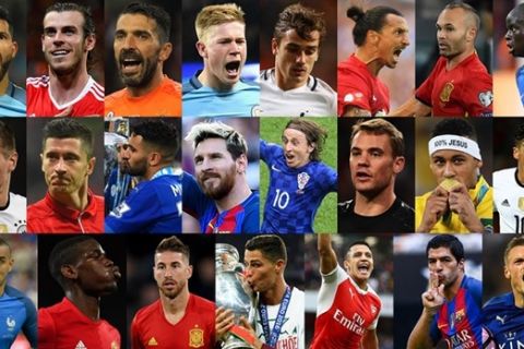 Οι υποψήφιοι για τον κορυφαίο παίκτη της χρονιάς της FIFA
