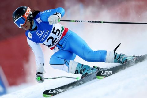 GEPA-14021341254 - SCHLADMING,AUSTRIA,14.FEB.13 - SKI ALPIN - FIS Alpine Ski Weltmeisterschaften 2013, Riesentorlauf der Damen. Bild zeigt Sophia Ralli (GRE). Foto: GEPA pictures/ Wolfgang Grebien