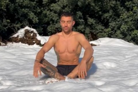 Ο Αντονί Μουνιέ στο χιόνι