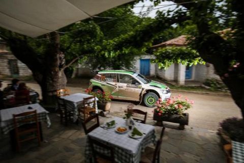 11 SIRMACIS Ralfs  SIMINS Arturs SKODA Fabia R5 Action during the European Rally Championship 2016 - Acropolis Rally Of Grece - Lamia From May 6 to 8 in Lamia - Photo Jorge Cunha / DPPI
