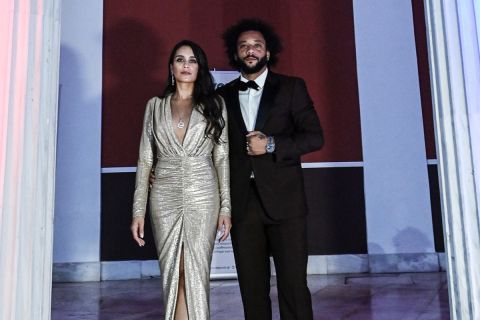 Ο Μαρσέλο με τη σύζυγό του Κλαρίς Άλβες στα ARTEMIS AWARDS 