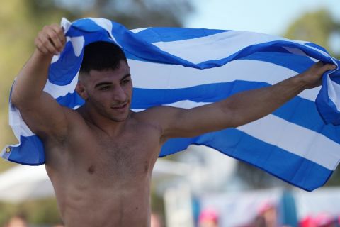 Heraklion2023, Beach Wrestling. 3rd Mediterranean Beach Games. photos Angelos Zymaras

