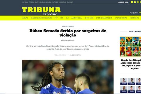 Υπόθεση Σεμέδο: Πρώτο θέμα στα ΜΜΕ της Πορτογαλίας η σύλληψή του μετά την καταγγελία 17χρονης για βιασμό