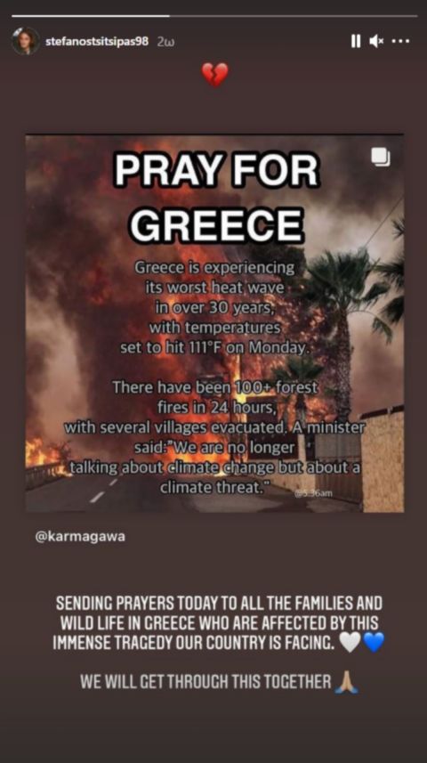 Το μήνυμα του Τσιτσιπά για τις καταστροφικές πυρκαγιές στην Ελλάδα
