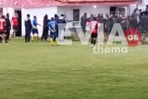 Σκηνές ντροπής με ξύλο και τραυματίες, σε ματς τοπικού πρωταθλήματος στην Εύβοια