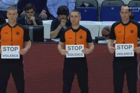 EuroLeague: Μήνυμα των διαιτητών κατά της βίας