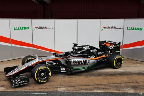 The Sahara Force India F1 VJM09 is unveiled.
Formula One Testing, Day 1, Monday 22nd February 2016. Barcelona, Spain.