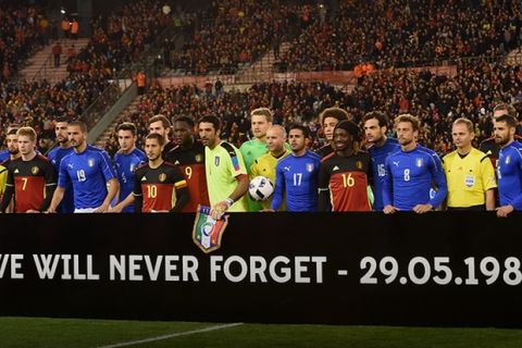 Τίμησαν τα θύματα του "Χέιζελ", Βέλγοι και Ιταλοί