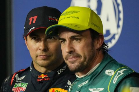 Ο Σέρτζιο Πέρεζ και ο Φερνάντο Αλόνσο στο GP Σαουδικής Αραβίας