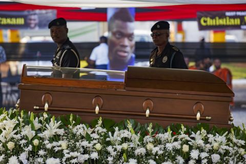 Στιγμιότυπο από την κηδεία του Κριστιάν Ατσού στην Γκάνα