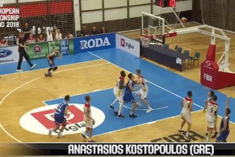 Στο Top 10 του EuroBasket U16 ο Κωστόπουλος