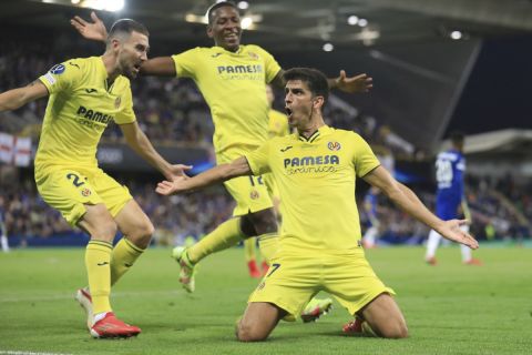 Ο Ζεράρδ Μορένο πανηγυρίζει γκολ στο UEFA Super Cup κόντρα στην Τσέλσι