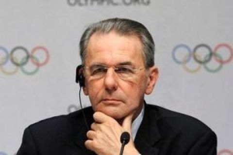 IOC President Jacques Rogge adresses the media during a press conference at the Olympic Congress in Copenhagen, Monday Oct. 5, 2009. (AP Photo/Fabian Bimmer)