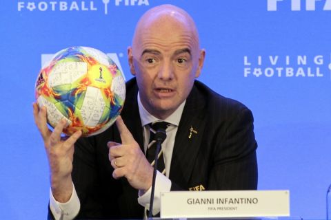 Ο Τζάνι Ινφαντίνο στο πλαίσιο συνεδρίου της FIFA στο Μαϊάμι | 15 Μαρτίου 2019