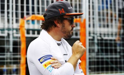 Circuit Gilles Villeneuve, Montreal, Canada.
Sunday 11 June 2017.
Fernando Alonso, McLaren.
Photo: Steven Tee/McLaren
ref: Digital Image _R3I0603
