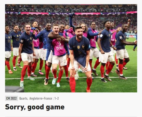 Μουντιάλ 2022, η Equipe πίκαρε τους Άγγλους στη γλώσσα τους: "Sorry, good game"