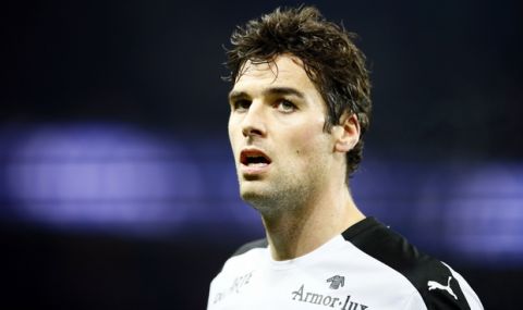 Rennes' Yohann Gourcuff looks on during their French League One soccer match between PSG and Marseille at the Parc des Princes stadium in Paris, France, Sunday, Nov. 6, 2016. (AP Photo/Francois Mori)