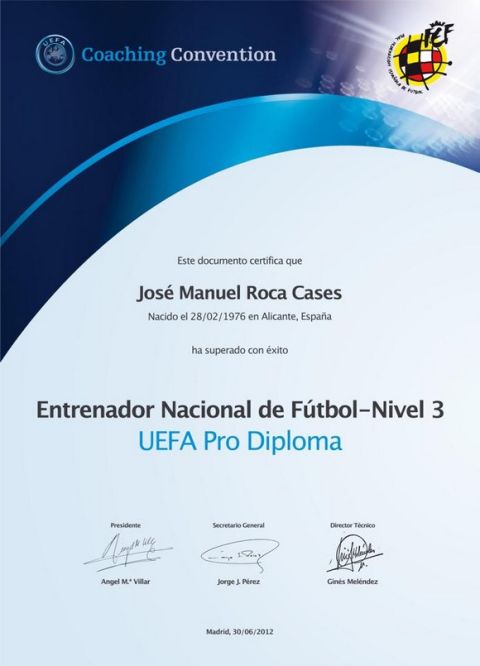 Ρόκα με UEFA Pro