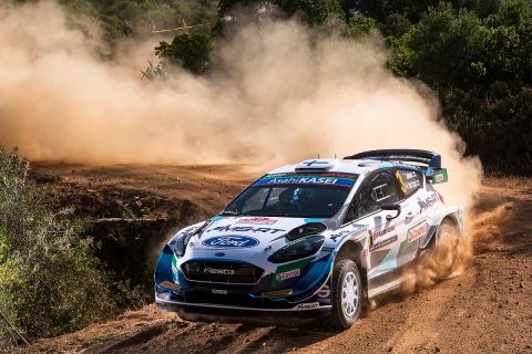 Teemu Suninen (FIN) Mikko Markkula (FIN) of team Rally2 M-Sport Ford are seen racing during the  World Rally Championship Sardinia in Olbia, Italy on  3,June // Jaanus Ree/Red Bull Content Pool // SI202106030220 // Usage for editorial use only // 