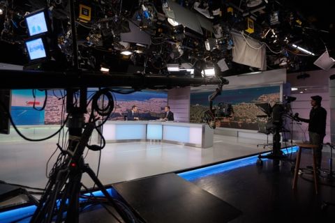 Συνέντευξη του Προέδρου της Νέας Δημοκρατίας Κυριάκου Μητσοτάκη, το Σάββατο 6 Μαΐου 2017, στην εκπομπή "Καλημέρα" του τηλεοπτικού σταθμού ΣΚΑΪ και το δημοσιογράφο Γιώργο Αυτιά.
(EUROKINISSI/ΓΡΑΦΕΙΟ ΤΥΠΟΥ ΝΔ/ΔΗΜΗΤΡΗΣ ΠΑΠΑΜΗΤΣΟΣ)