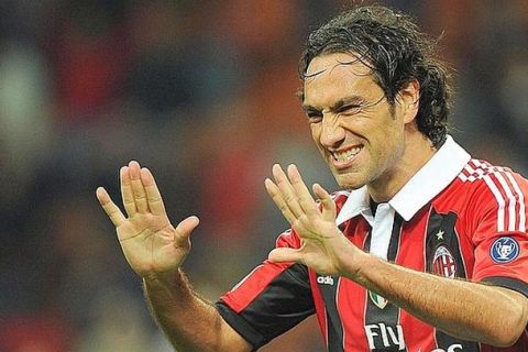 A file photograph dated 02 May 2012 shows AC Milan's Alessandro Nesta reacting during a Serie A soccer match between AC Milan and Atalanta at the Giuseppe Meazza stadium in Milan, Italy. ANSA/ DANIEL DAL ZENNARO
