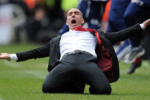 Sunderland manager Paolo Di Canio celebrates his side's second goal