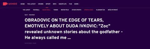 "Στα πρόθυρα των δακρύων ο Ομπράντοβιτς για Ίβκοβιτς": Ο Τύπος της Σερβίας για τη μεγάλη συνέντευξη στο SPORT24 