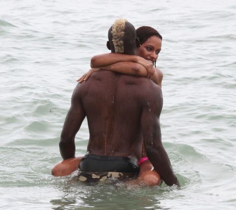 Striker Mario Balotelli and his fiancee Fanny Neguesha show a public display of affection in the water in Miami Beach. Fanny Neguesha is a Belgian Model.
<P>
Pictured: Mario Balotelli and Fanny Neguesha
<P><B>Ref: SPL795714  060714  </B><BR/>
Picture by: Splash News<BR/>
</P><P>
<B>Splash News and Pictures</B><BR/>
Los Angeles:	310-821-2666<BR/>
New York:	212-619-2666<BR/>
London:	870-934-2666<BR/>
photodesk@splashnews.com<BR/>
</P>