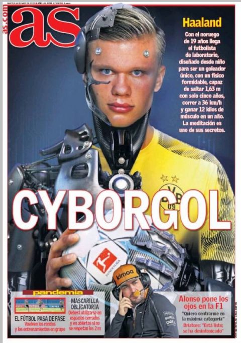Το εντυπωσιακό πρωτοσέλιδο της "AS" για τον Χάλαντ: "Cyborgol"