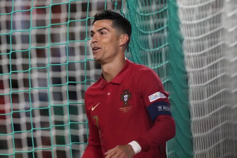 Ο Κριστιάνο Ρονάλντο με τη φανέλα της Πορτογαλίας σε ματς του Nations League απέναντι στην Ελβετία | 5 Ιουνίου 2022