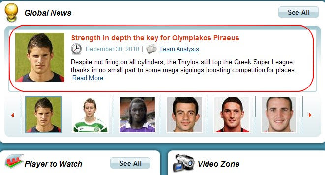 Ξεχωριστή αναφορά στον Ολυμπιακό!