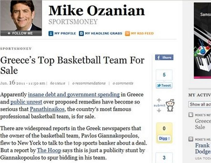 Το Forbes για την πώληση του Παναθηναϊκού