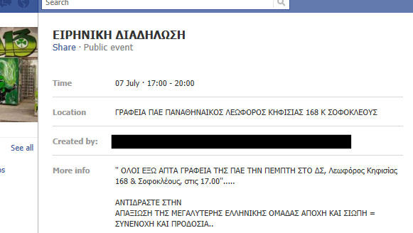 Αγανακτισμένοι …Παναθηναϊκοί
